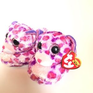 Ty Beanie Boos Girls Kitty Leopard Slippers 12/13